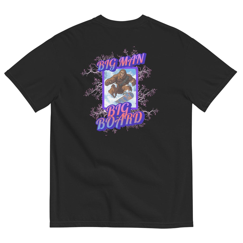 Bigfoot Snowboard Comfort Colors shirt, Bigfoot Big Man t-shirt front and back print Unisex garment-dyed heavyweight t-shirt