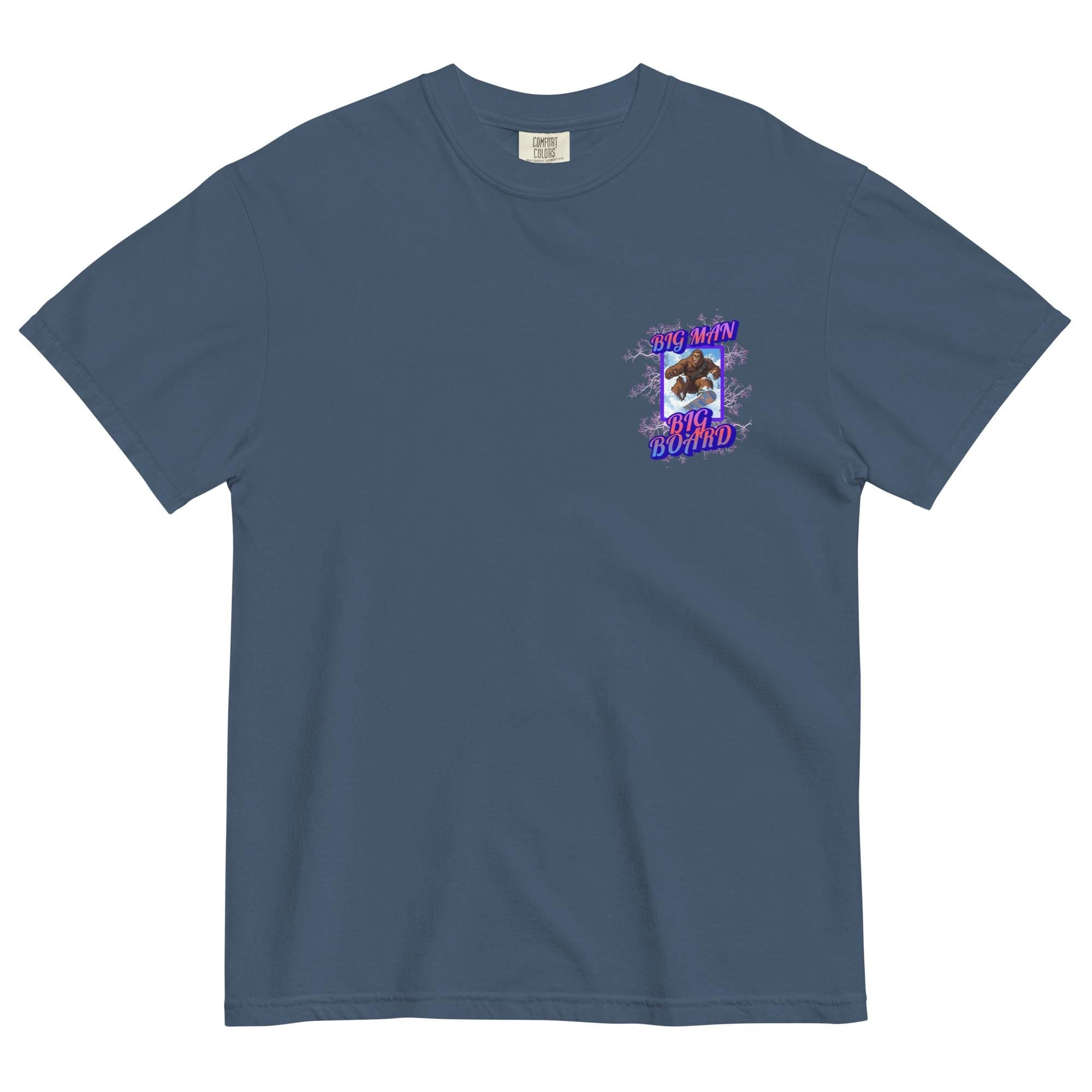 Bigfoot Snowboard Comfort Colors shirt, Bigfoot Big Man t-shirt front and back print Unisex garment-dyed heavyweight t-shirt
