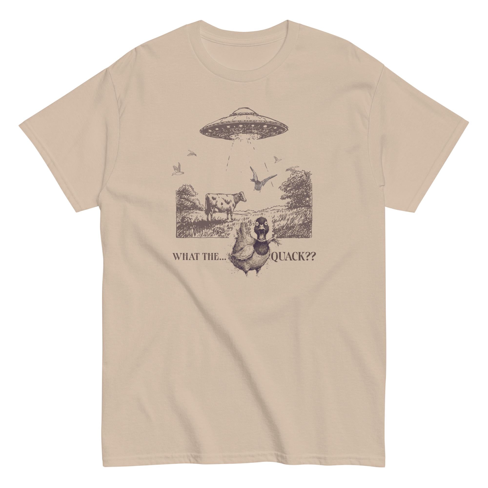 Funny Duck UFO Shirt Mallard duck meets a UFO Unisex classic tee