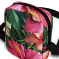 Hibiscus Crossbody Bag: Tropical Floral Water-Resistant Travel Bag