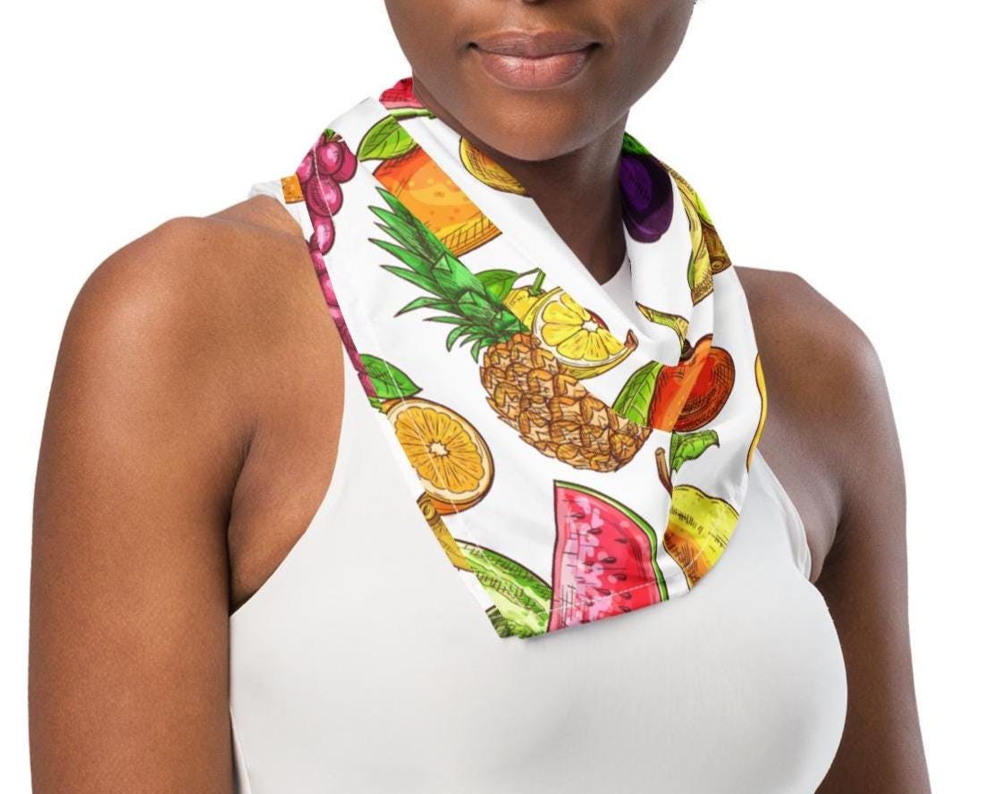 tropical Fruit bandana  gift for fruit lover Hawaii lover gift