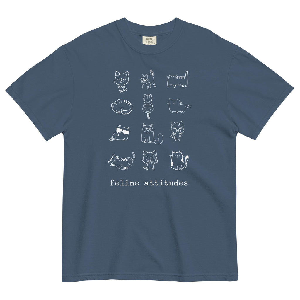 Funny cats shirts Comfort Colors Feline attitudes t-shirt Unisex garment-dyed heavyweight t-shirt