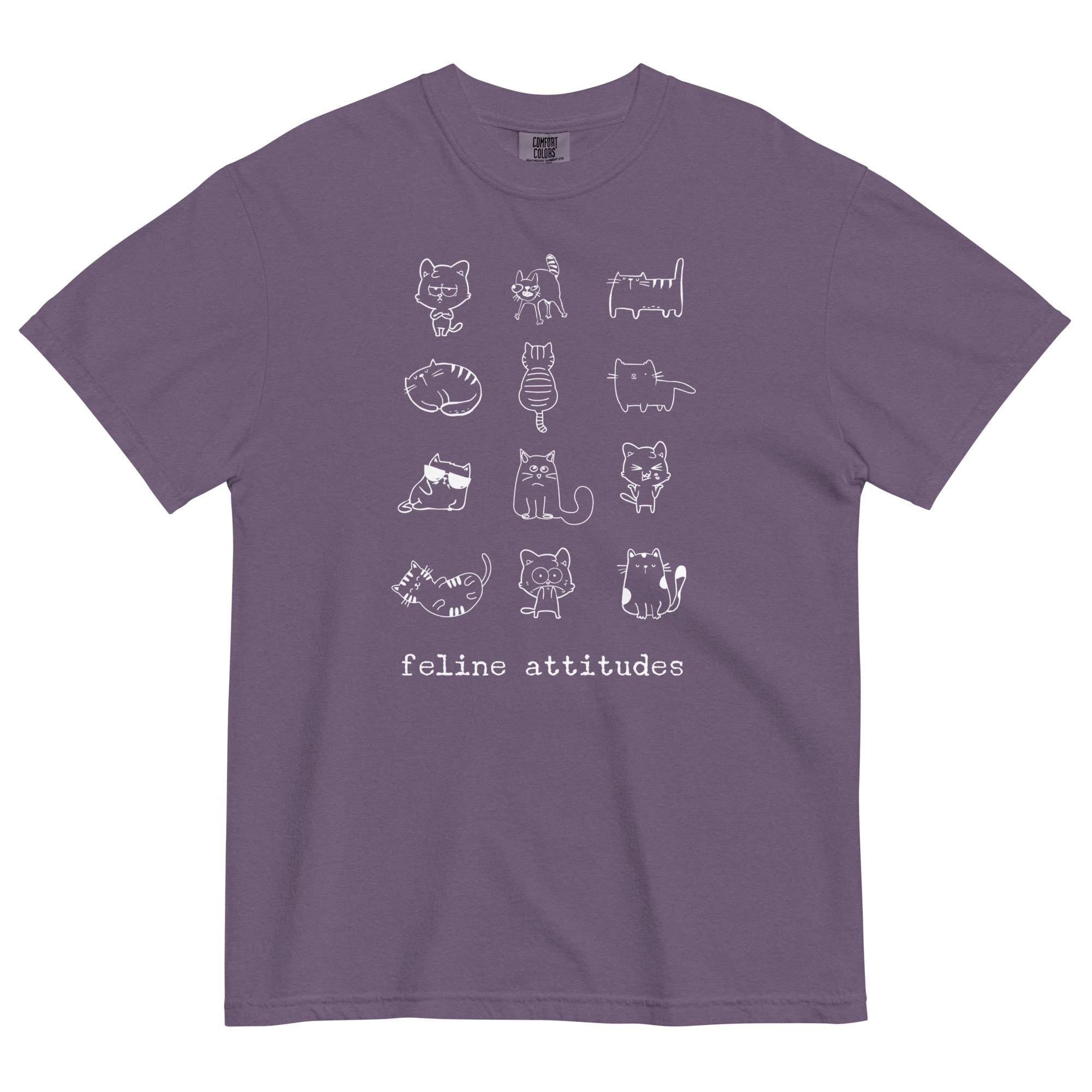 Funny cats shirts Comfort Colors Feline attitudes t-shirt Unisex garment-dyed heavyweight t-shirt