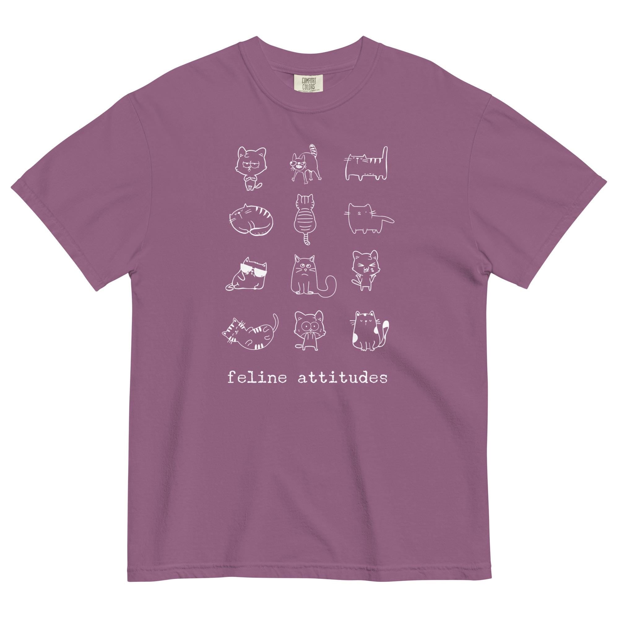 Funny cats shirts Comfort Colors Feline attitudes t-shirt Unisex garment-dyed heavyweight t-shirt