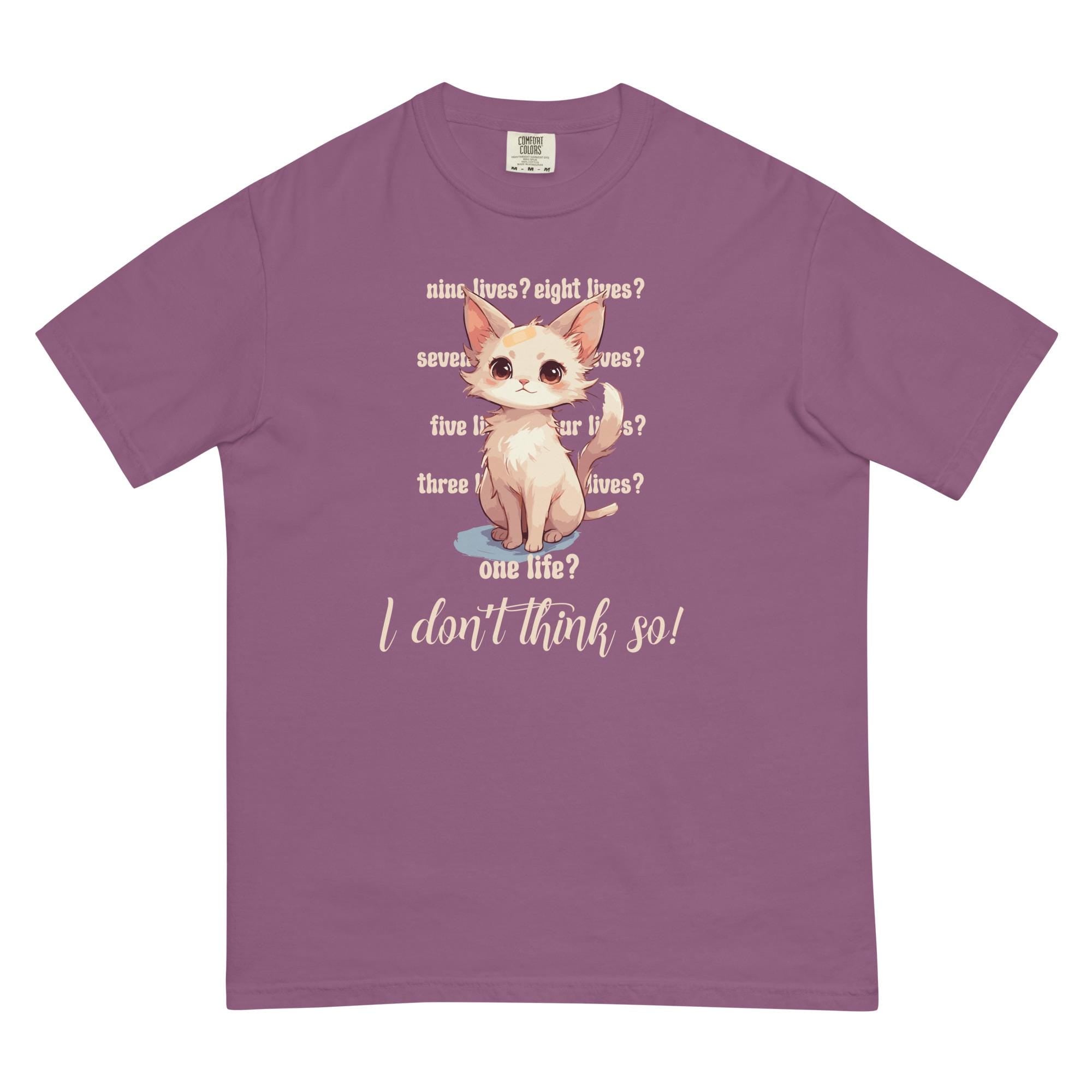 Cute cat Comfort Colors Shirt Cat has nine lives t-shirt cat lover tees Unisex
