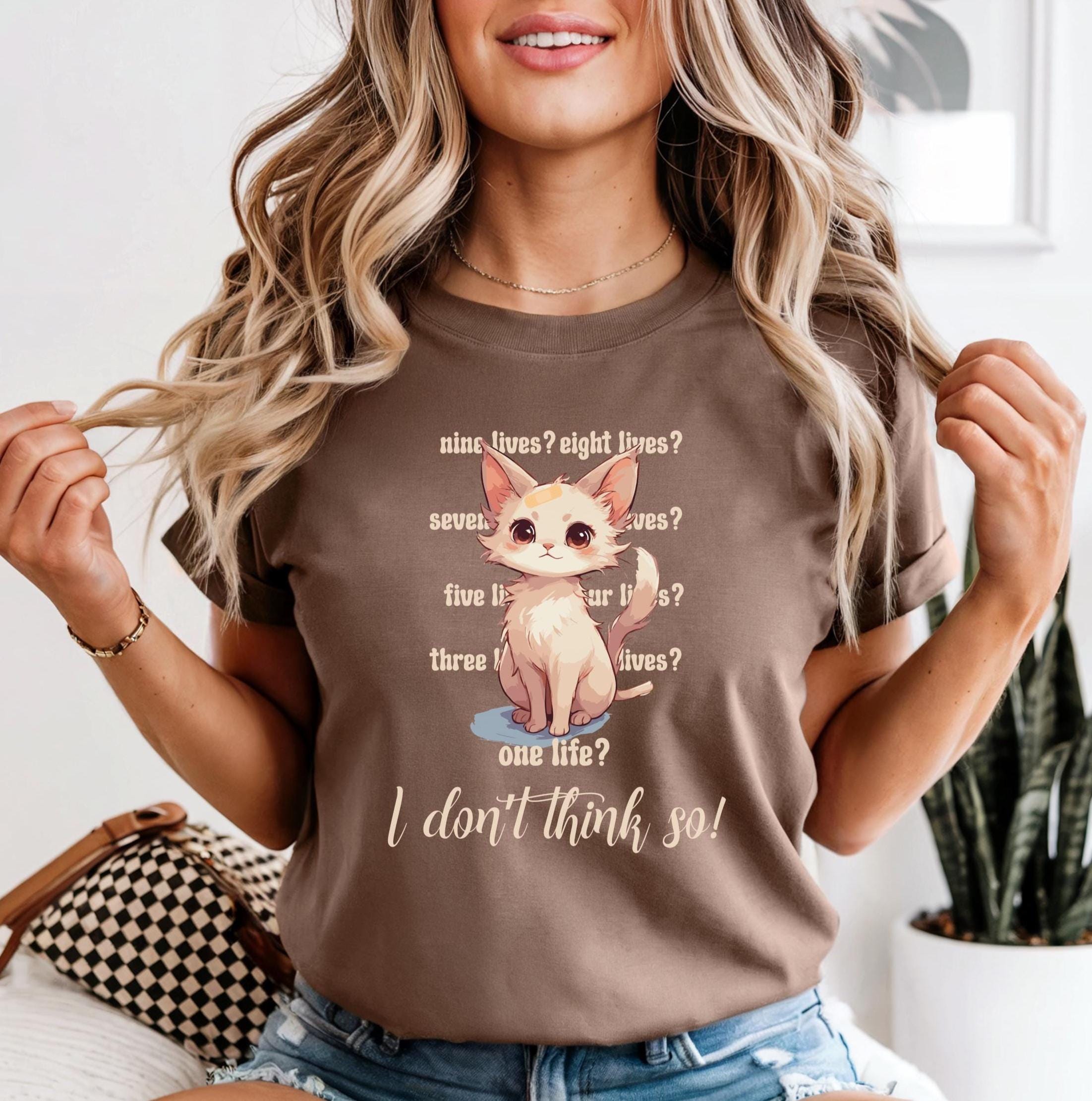 Cute cat Comfort Colors Shirt Cat has nine lives t-shirt cat lover tees Unisex