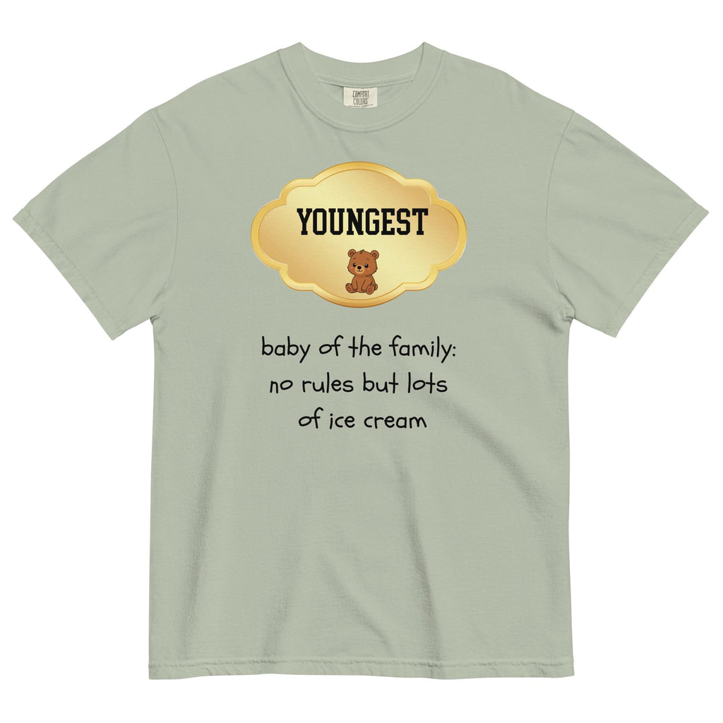 Youngest child shirt Comfort Colors funny sibling family group shirts Baby of family tee