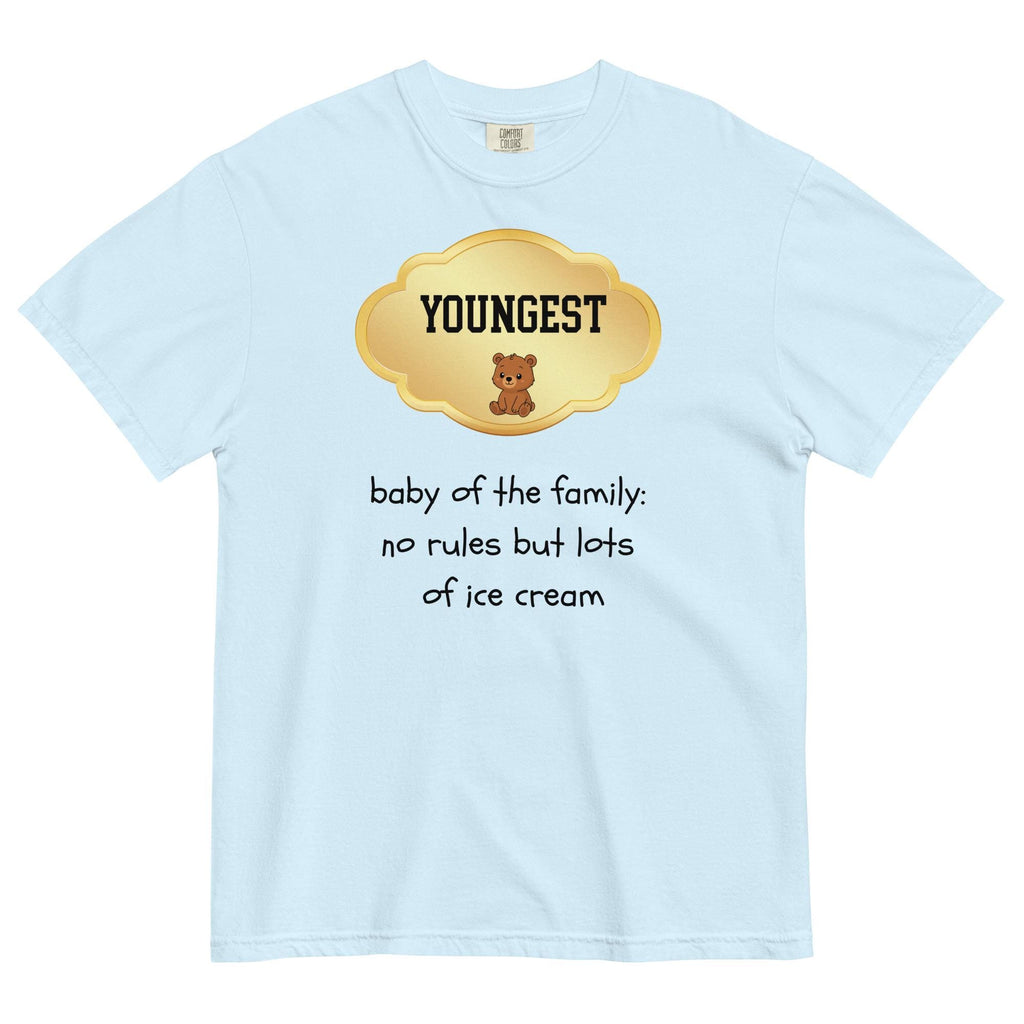 Youngest child shirt Comfort Colors funny sibling family group shirts Baby of family tee
