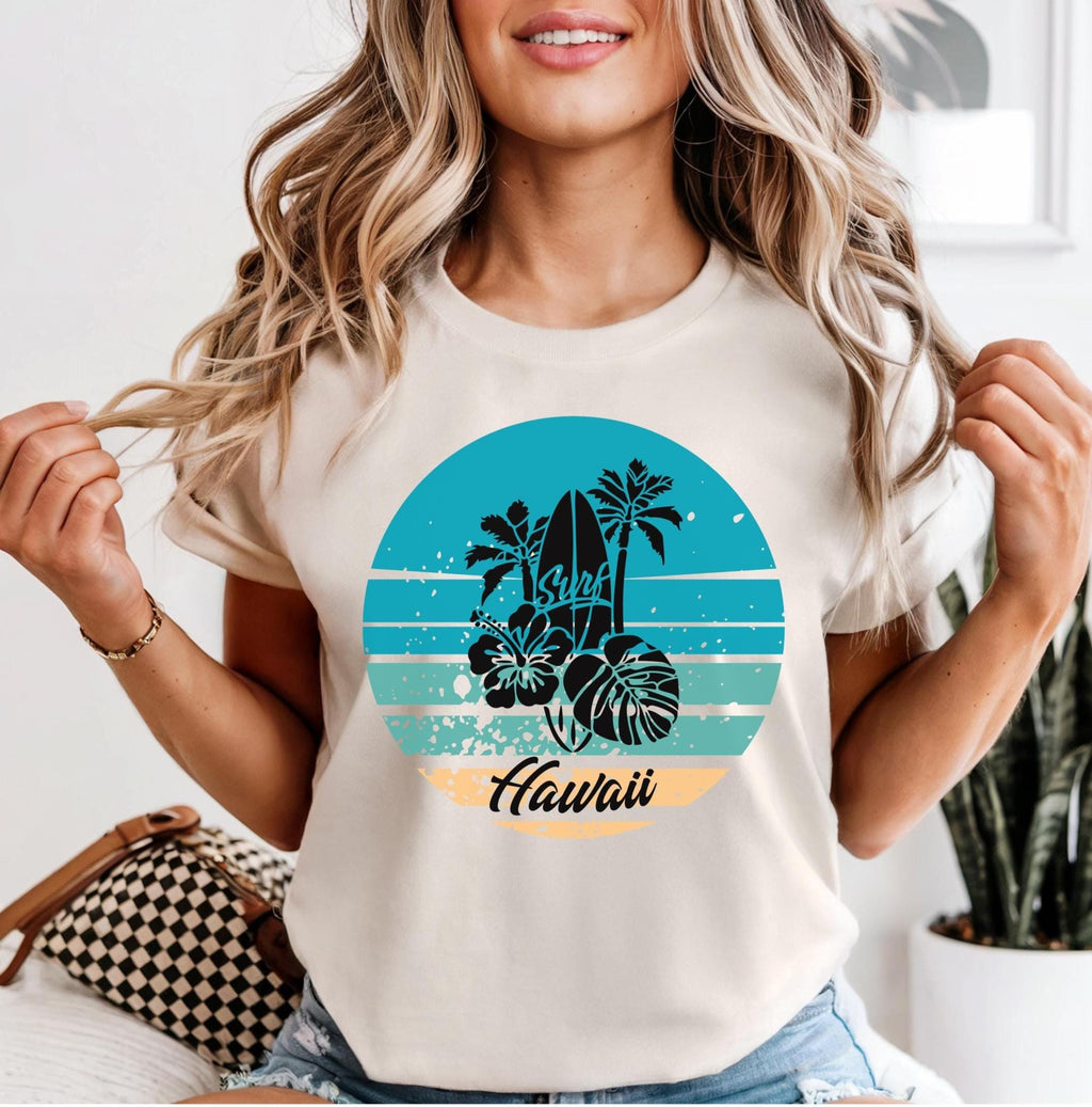 Comfort Colors Hawaii Surf Shirt Retro Hawaii surfing t-shirt Unisex gift for Hawaii lover gift for surfer