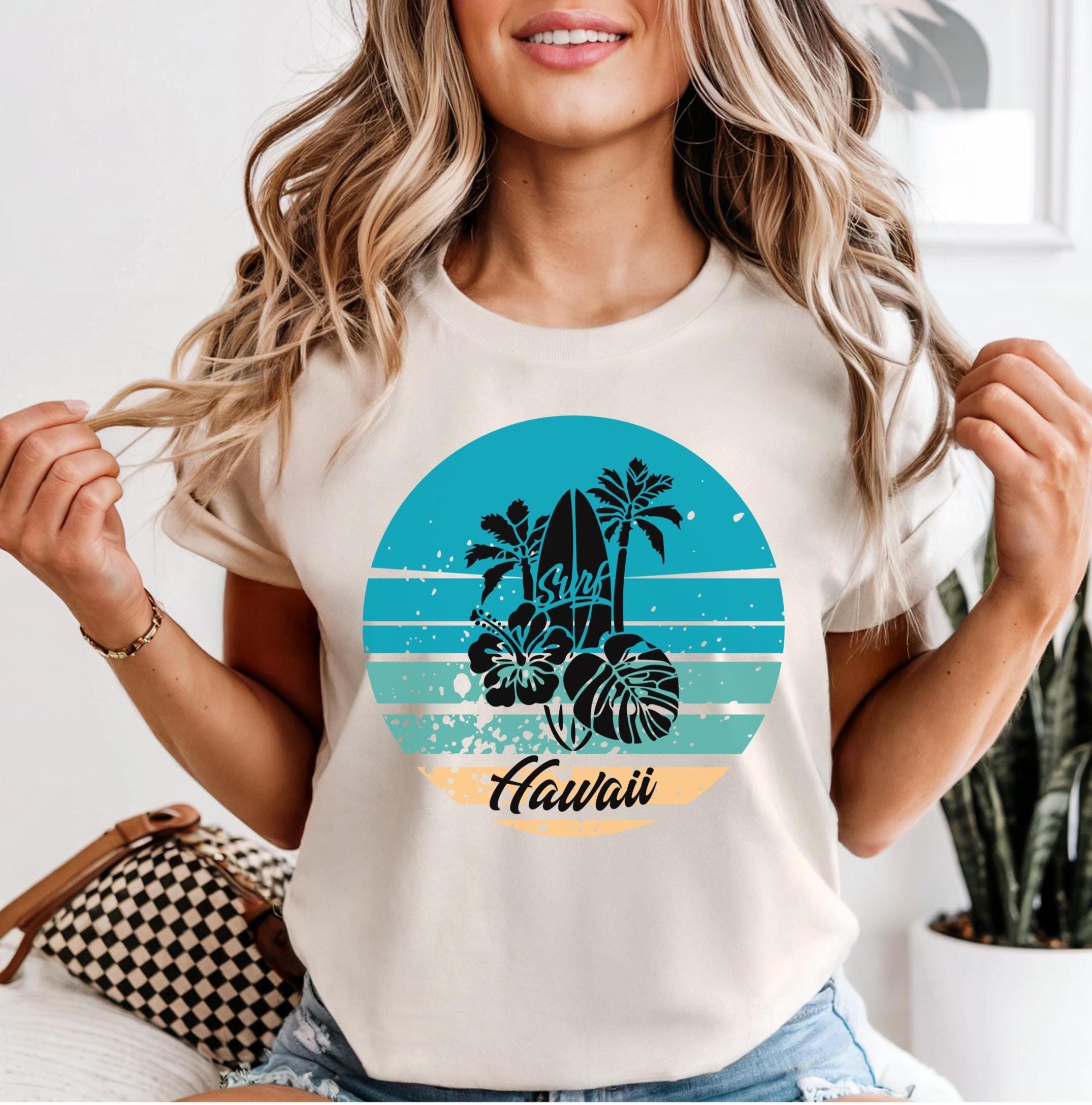 Comfort Colors Hawaii Surf Shirt Retro Hawaii surfing t-shirt Unisex gift for Hawaii lover gift for surfer