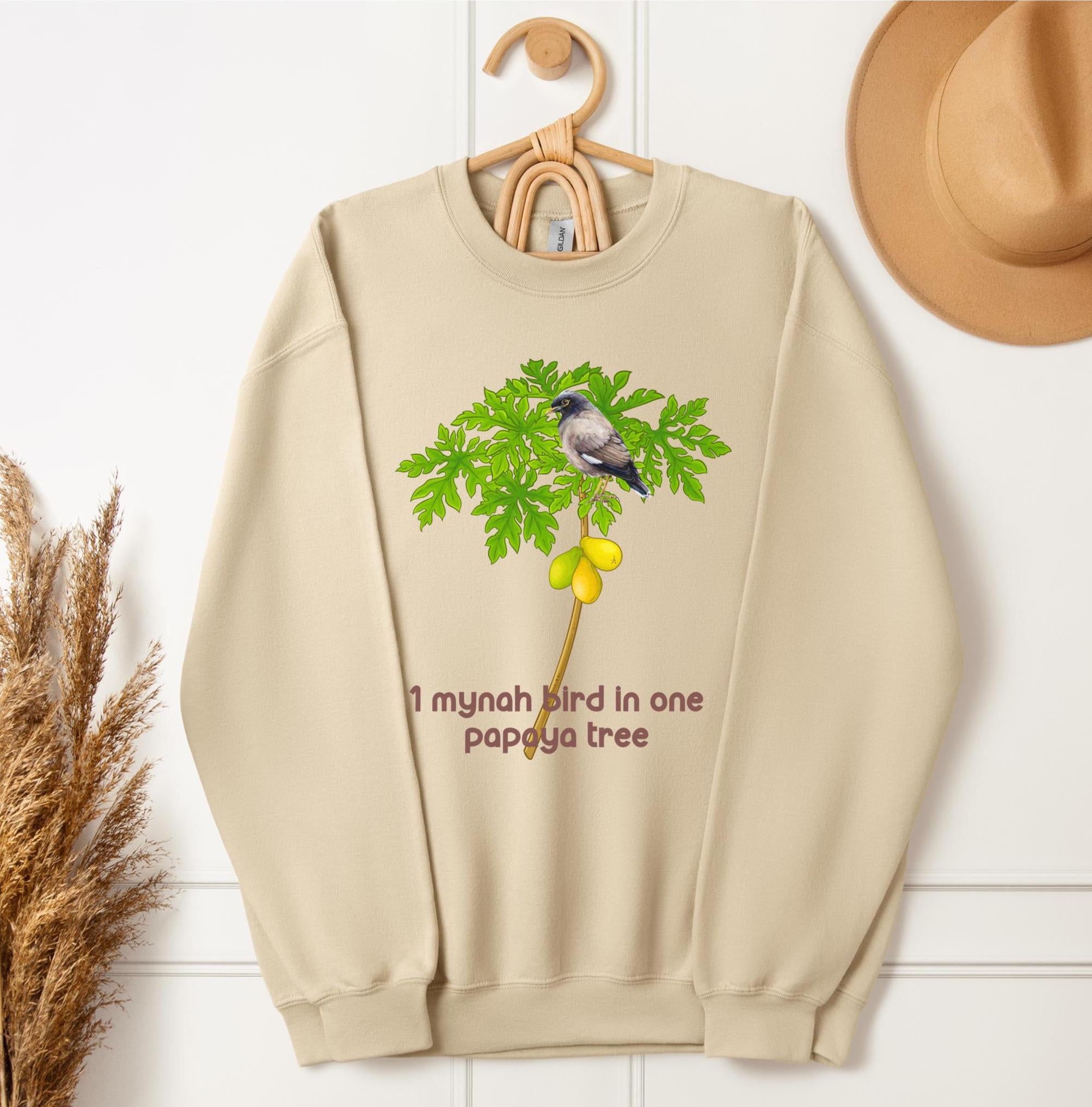 Hawaii 12 Days Christmas Song Sweatshirt Pidgin one Mynah Bird in papaya tree hoodie