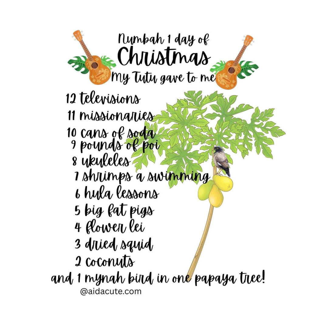 Hawaii Christmas Mug: 12 Days of Christmas in Pidgin, Color Inside