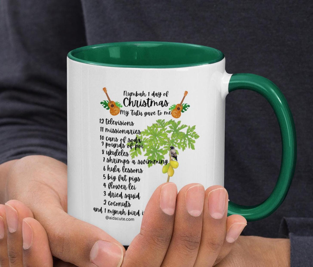 Hawaii Christmas Mug: 12 Days of Christmas in Pidgin, Color Inside