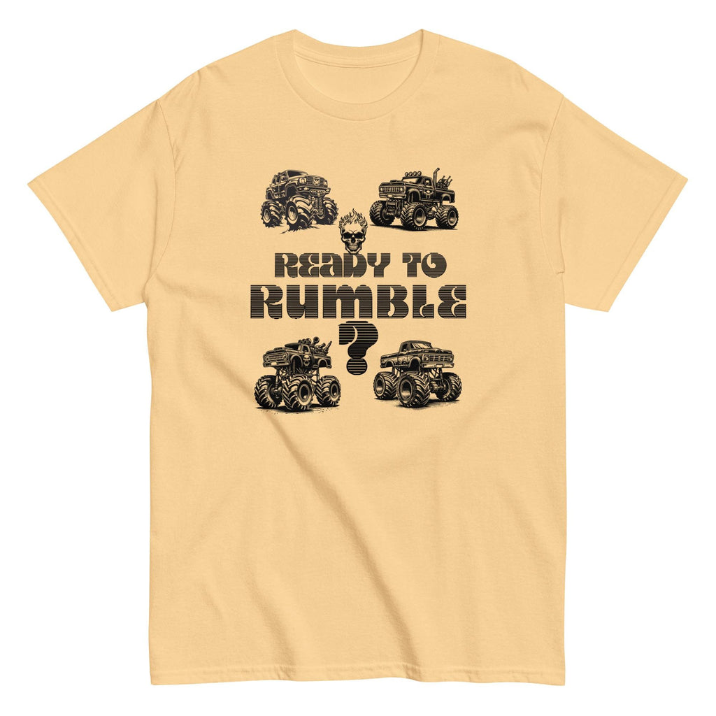 monster truck t-shirt racing ready to rumble men's classic tee