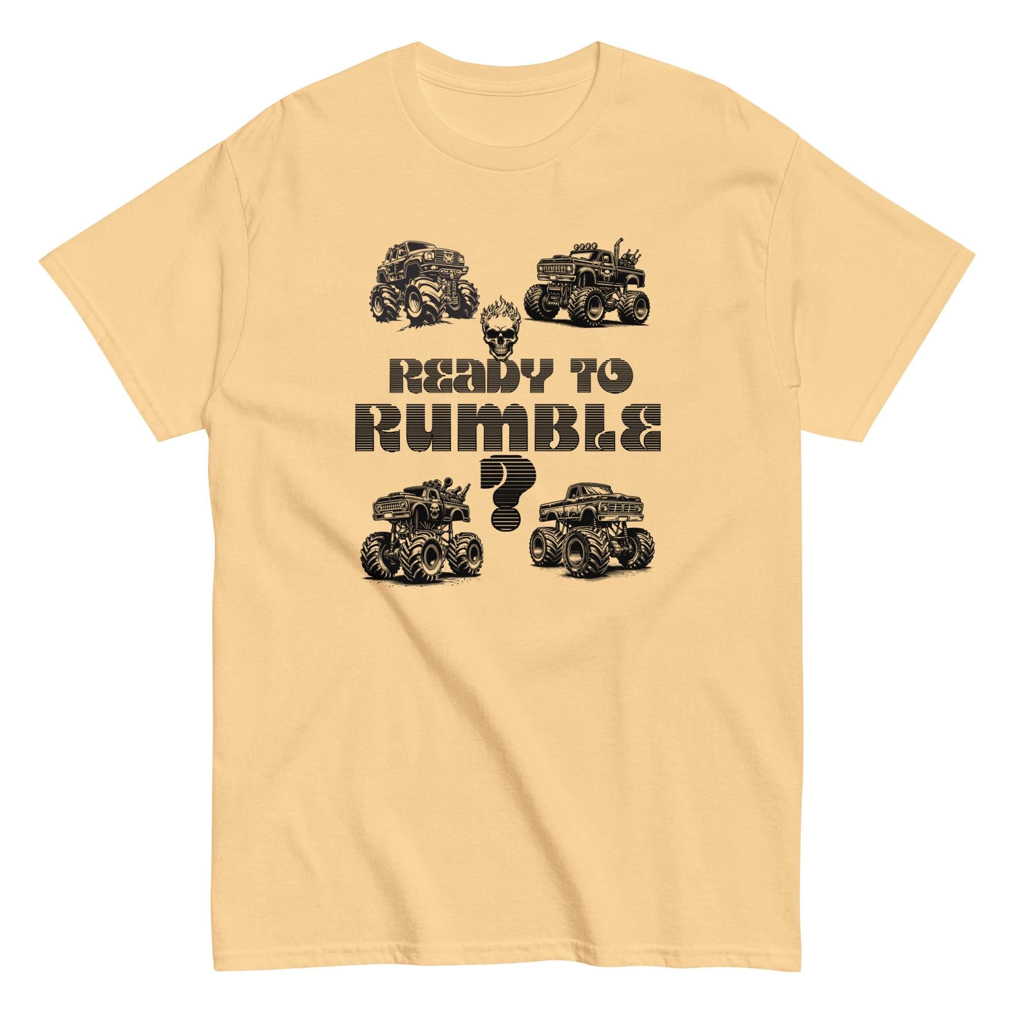 monster truck t-shirt racing ready to rumble men's classic tee