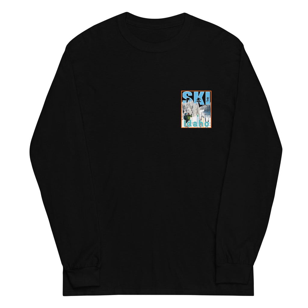 Idaho Ski Shirt front and back print Ski Idaho T-shirt long sleeve mens skier shirt