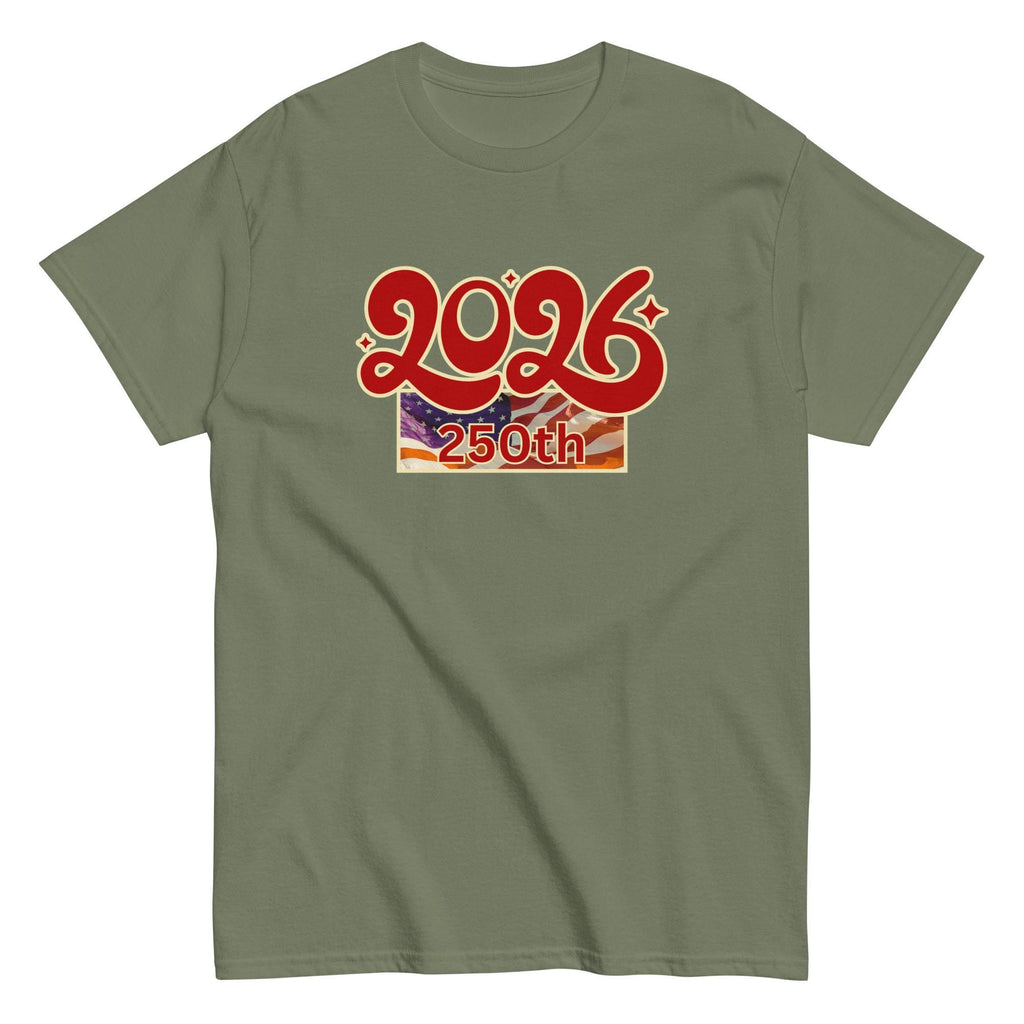 Retro 2026 Shirt 250th Birthday America Celebrate 250 years USA Groovy 2026 Unisex tee