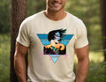 Retro Gecko T-Shirt: Artistic Woman & Lizard Design