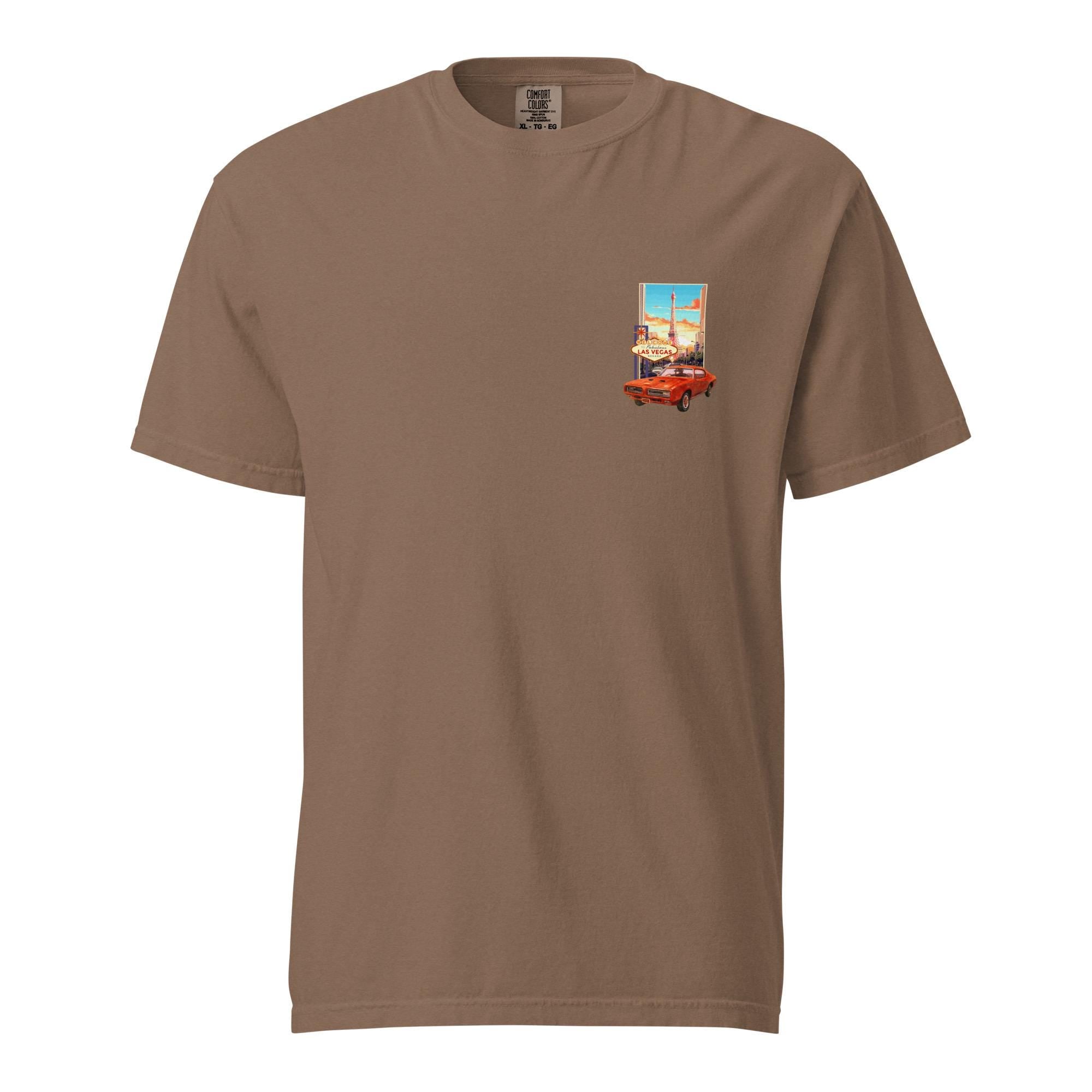 Las Vegas classic car Shirt  Comfort Colors Nevada t-shirt front and back print t-shirt gift for Dad