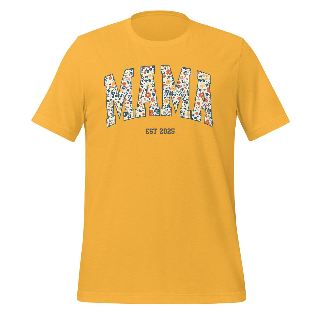 MAMA floral letters t-shirt, gift for new mom, gift for new mother t-shirt