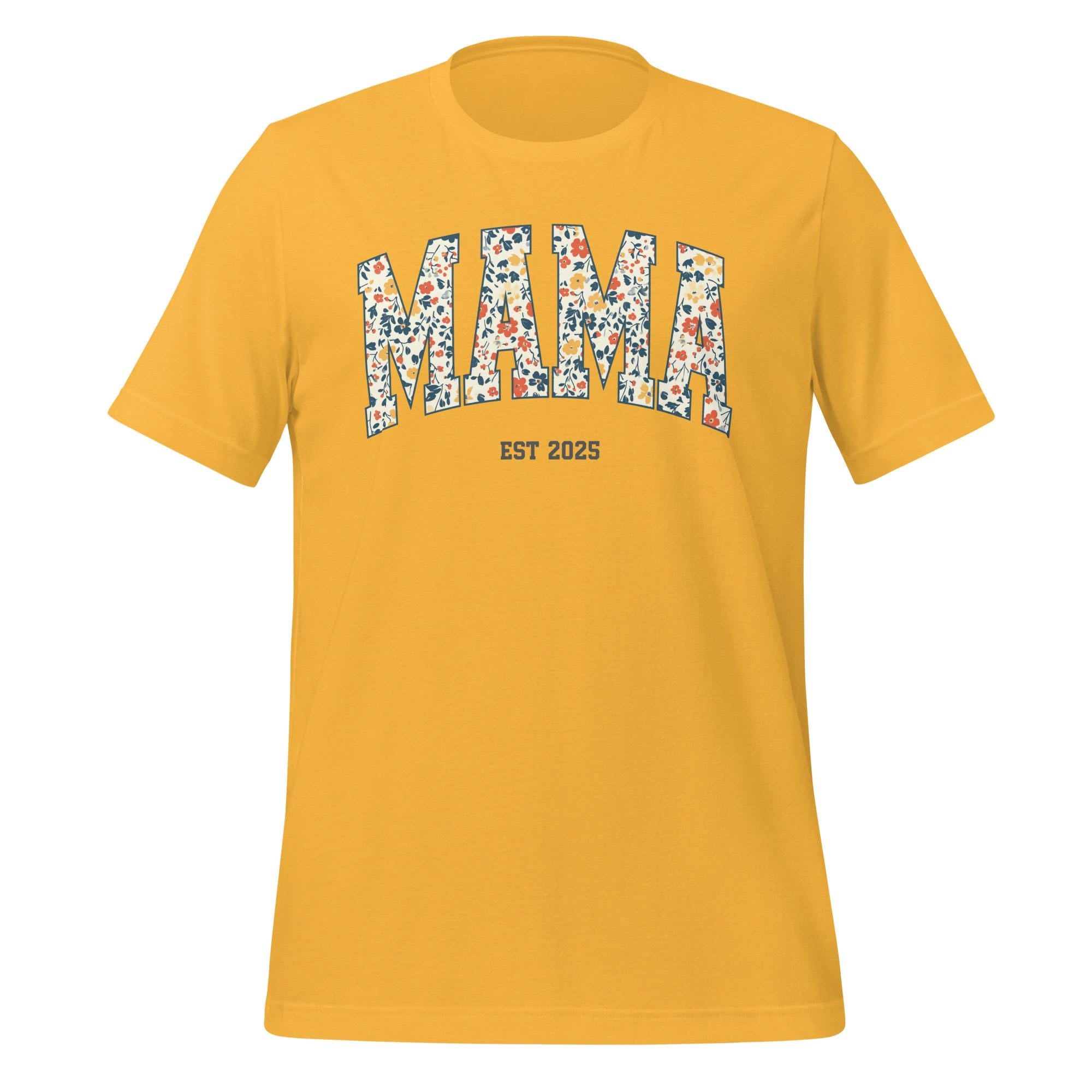 MAMA floral letters t-shirt, gift for new mom, gift for new mother t-shirt