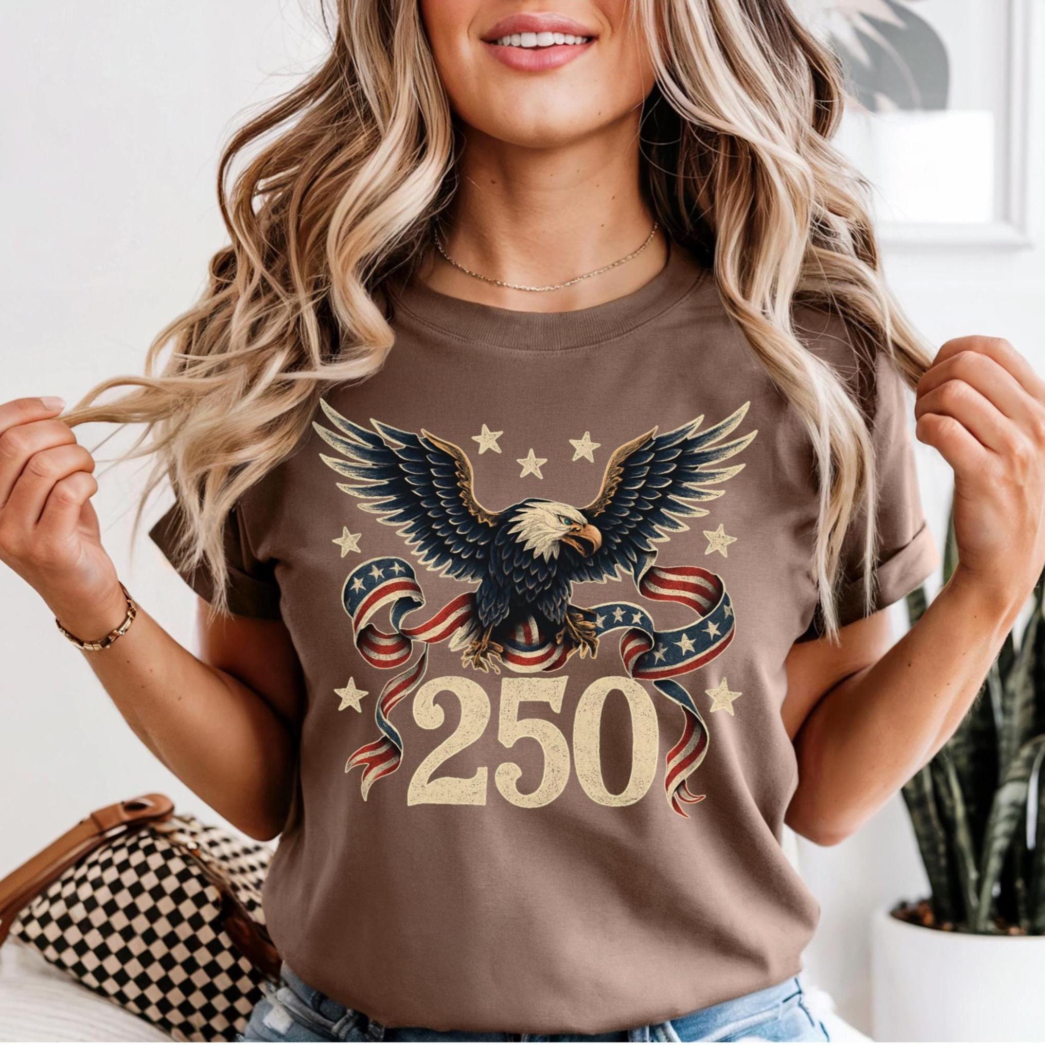 250th Anniversary American Shirt Comfort Colors vintage eagle t-shirt semi quincentennial tee