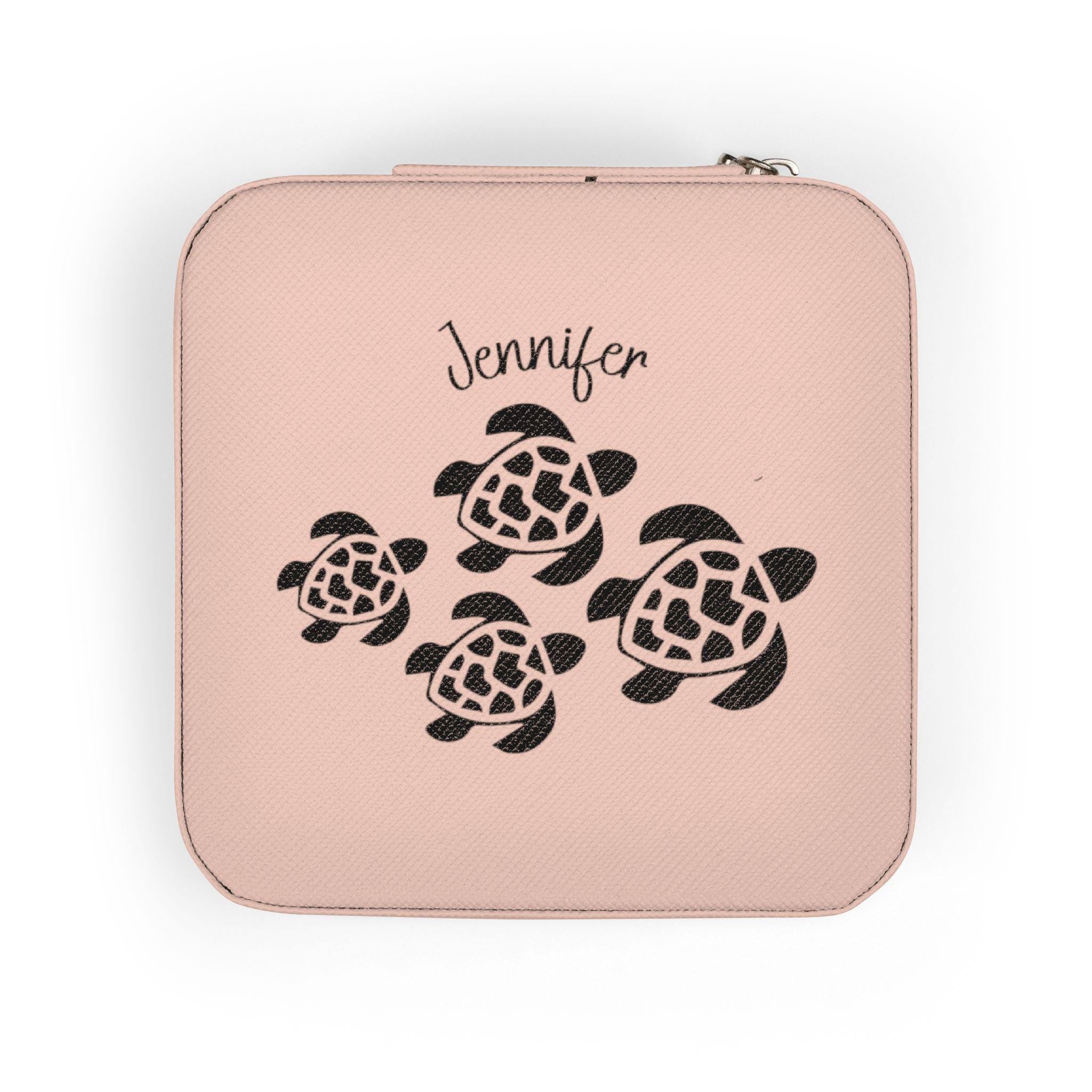 Sea turtles personalized Jewelry Travel Case gift for turtle lover