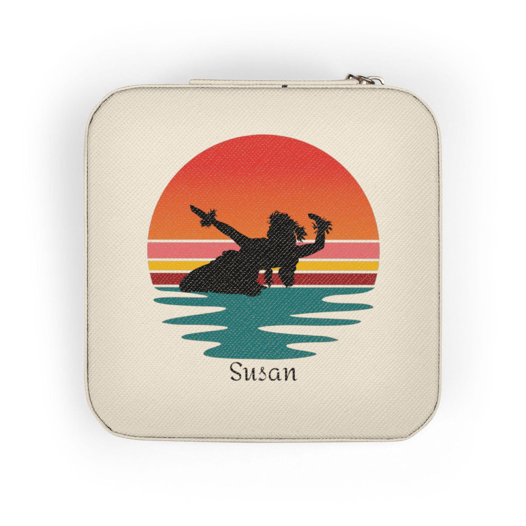 Hawaii gift Jewelry Travel Case Hula Sunset Personalized with name -optional