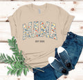 MAMA floral letters t-shirt, gift for new mom, gift for new mother t-shirt