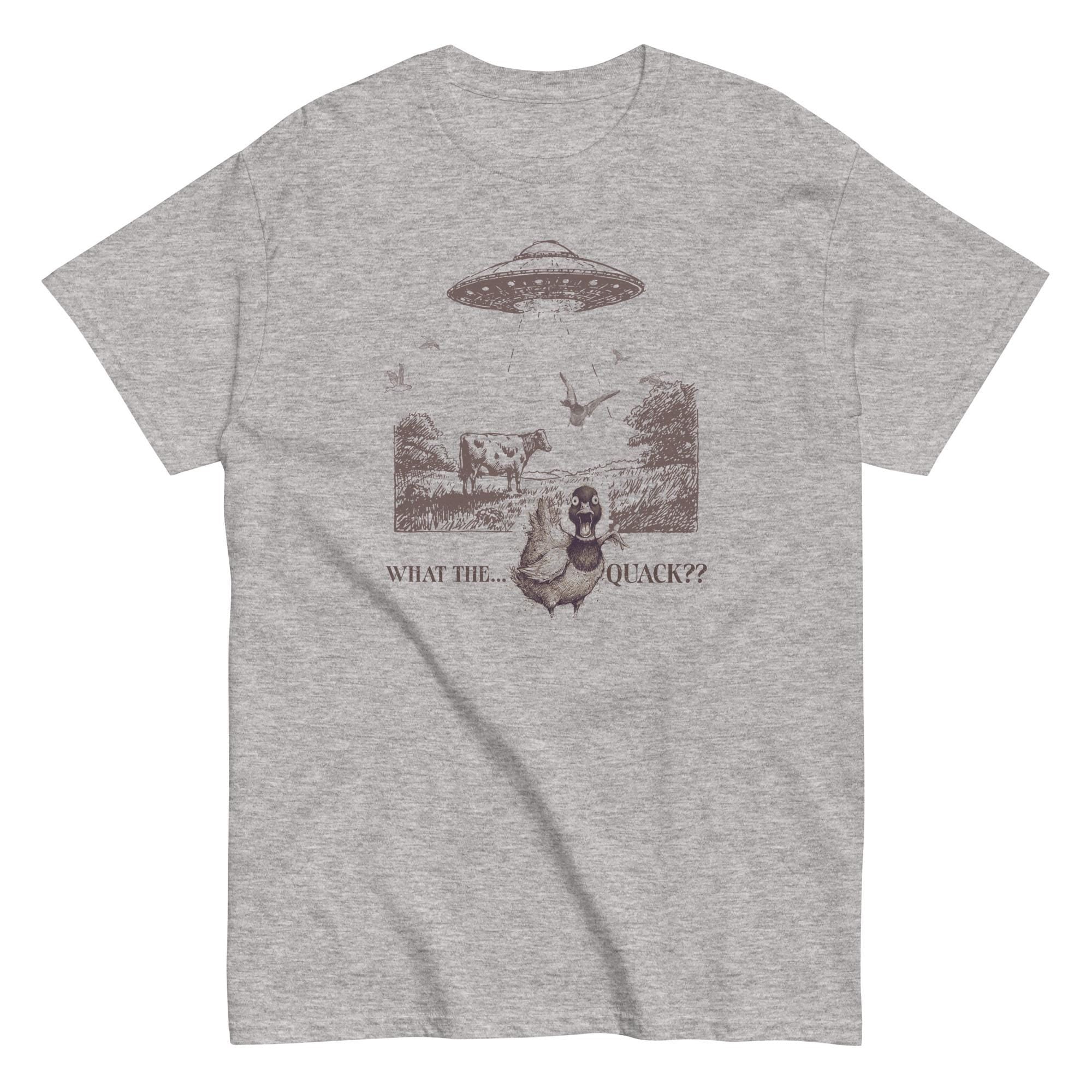 Funny Duck UFO Shirt Mallard duck meets a UFO Unisex classic tee