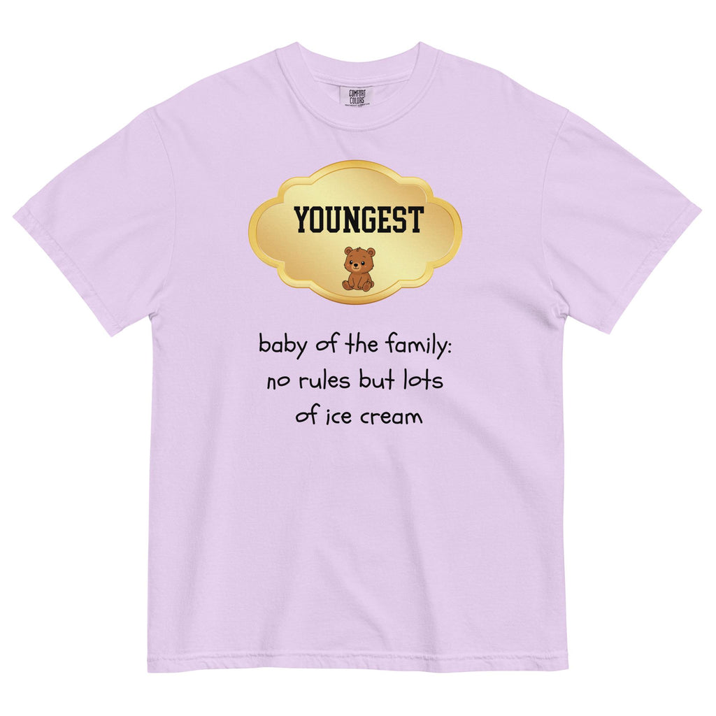 Youngest child shirt Comfort Colors funny sibling family group shirts Baby of family tee