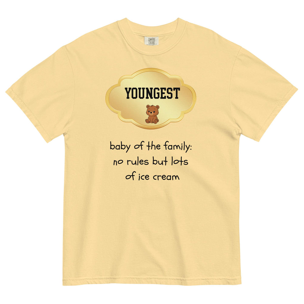 Youngest child shirt Comfort Colors funny sibling family group shirts Baby of family tee