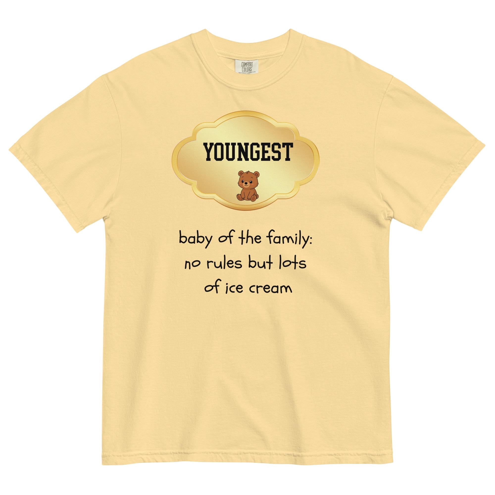 Youngest child shirt Comfort Colors funny sibling family group shirts Baby of family tee