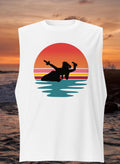 Hula Sunset Muscle Shirt: Hawaii Retro Tank Top Unisex