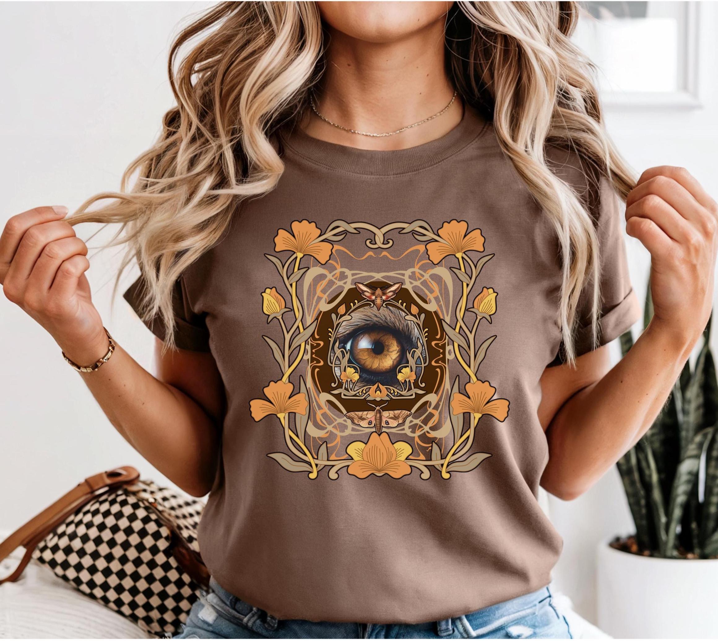 one eye shirt Floral Art deco style shirt Comfort Colors one eye t-shirt artistic shirt
