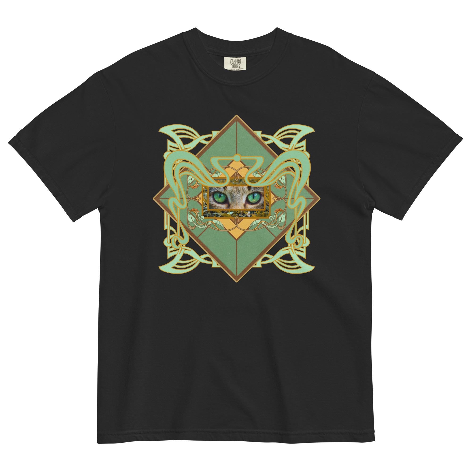 Cat eyes shirt Comfort Colors Cat t-shirt gift for cat lover art nouveau shirts