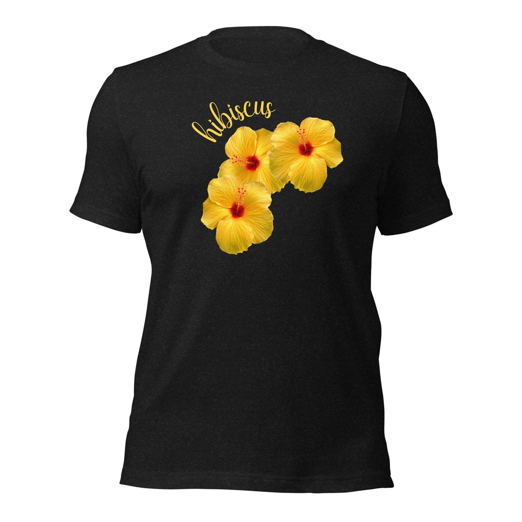 Hibiscus t-shirt Hawaii flowers shirts yellow hibiscus t-shirts soft tees unisex
