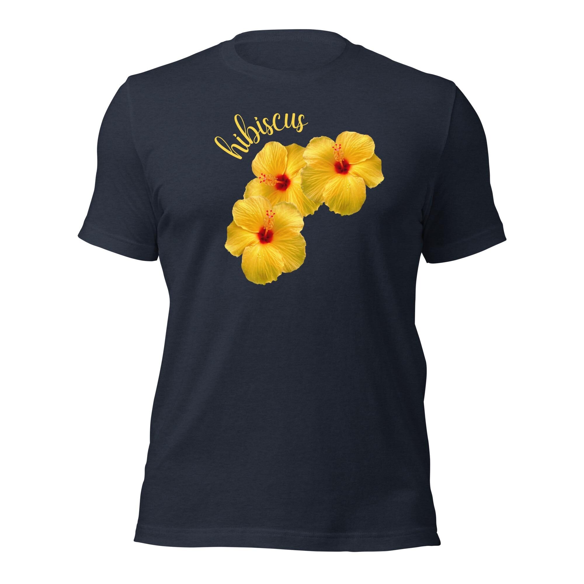 Hibiscus t-shirt Hawaii flowers shirts yellow hibiscus t-shirts soft tees unisex