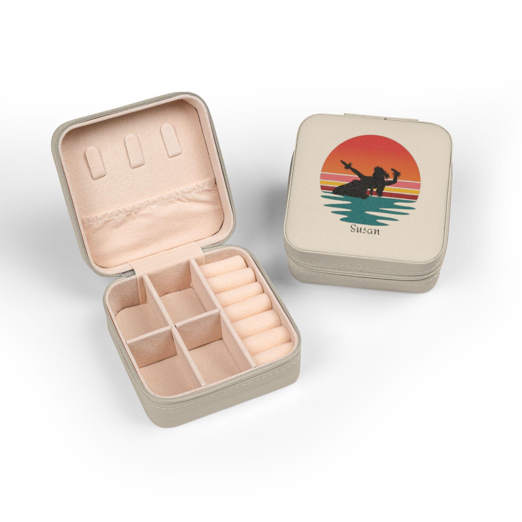 Hawaii gift Jewelry Travel Case Hula Sunset Personalized with name -optional