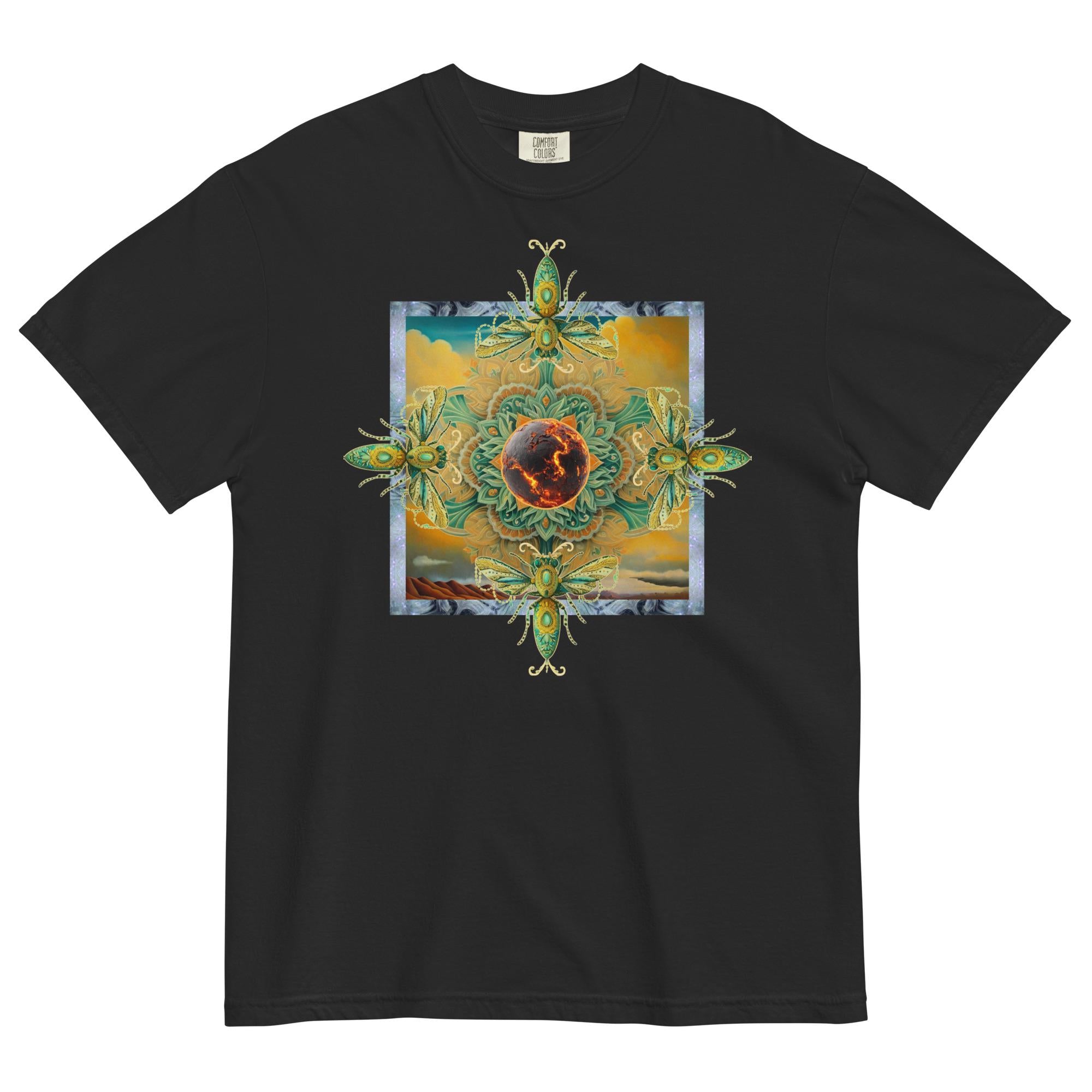 Art Nouveau style Comfort Colors t-shirt green design Unisex garment-dyed heavyweight t-shirt