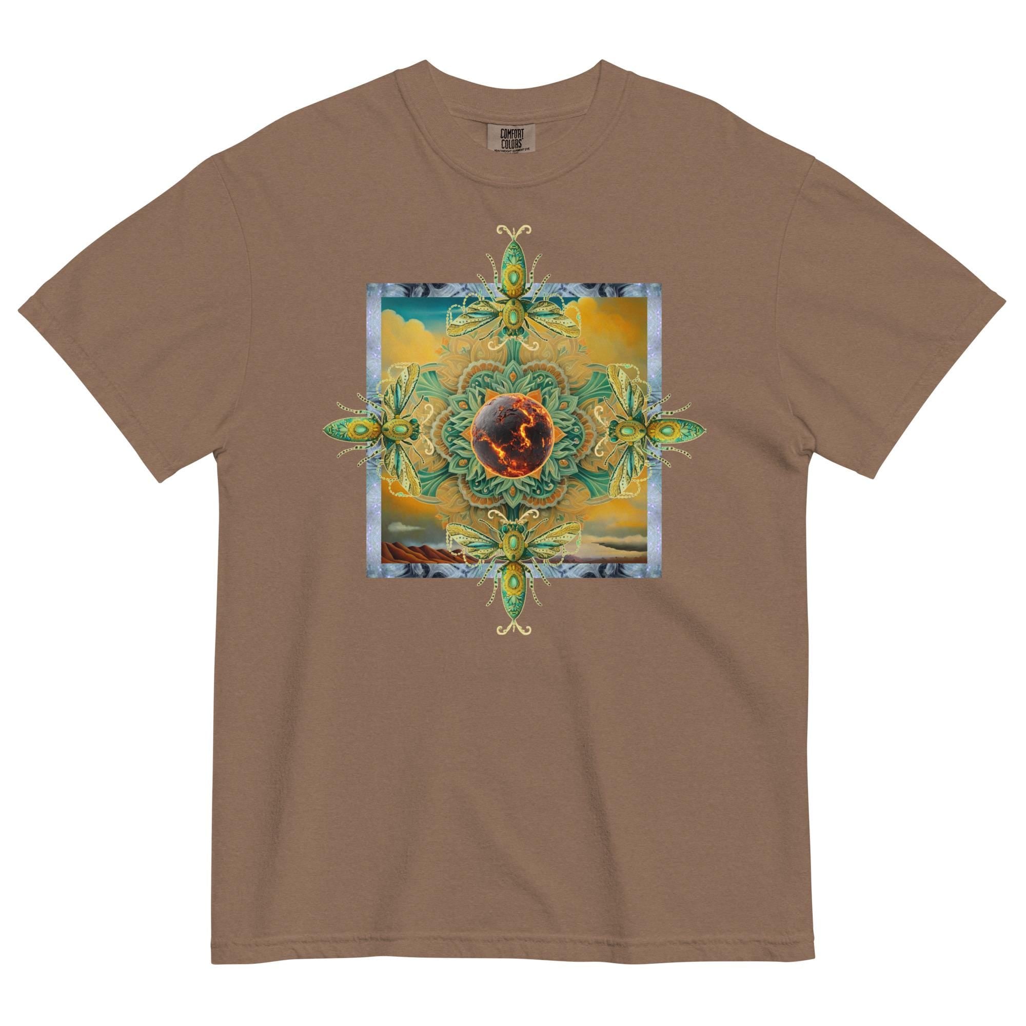 Art Nouveau style Comfort Colors t-shirt green design Unisex garment-dyed heavyweight t-shirt