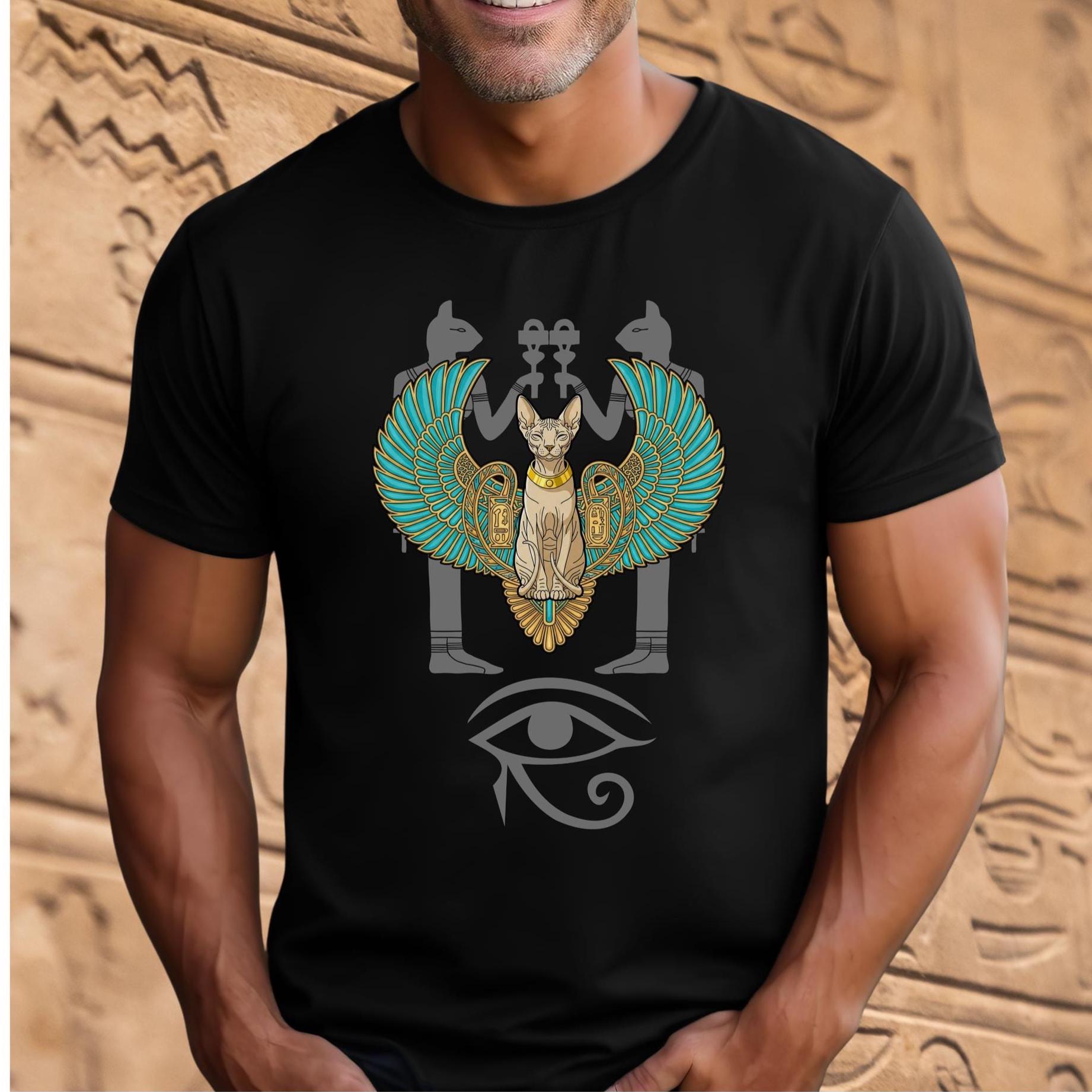 Egyptian cat shirt Egyptian inspired cat art t-shirt Unisex classic tee