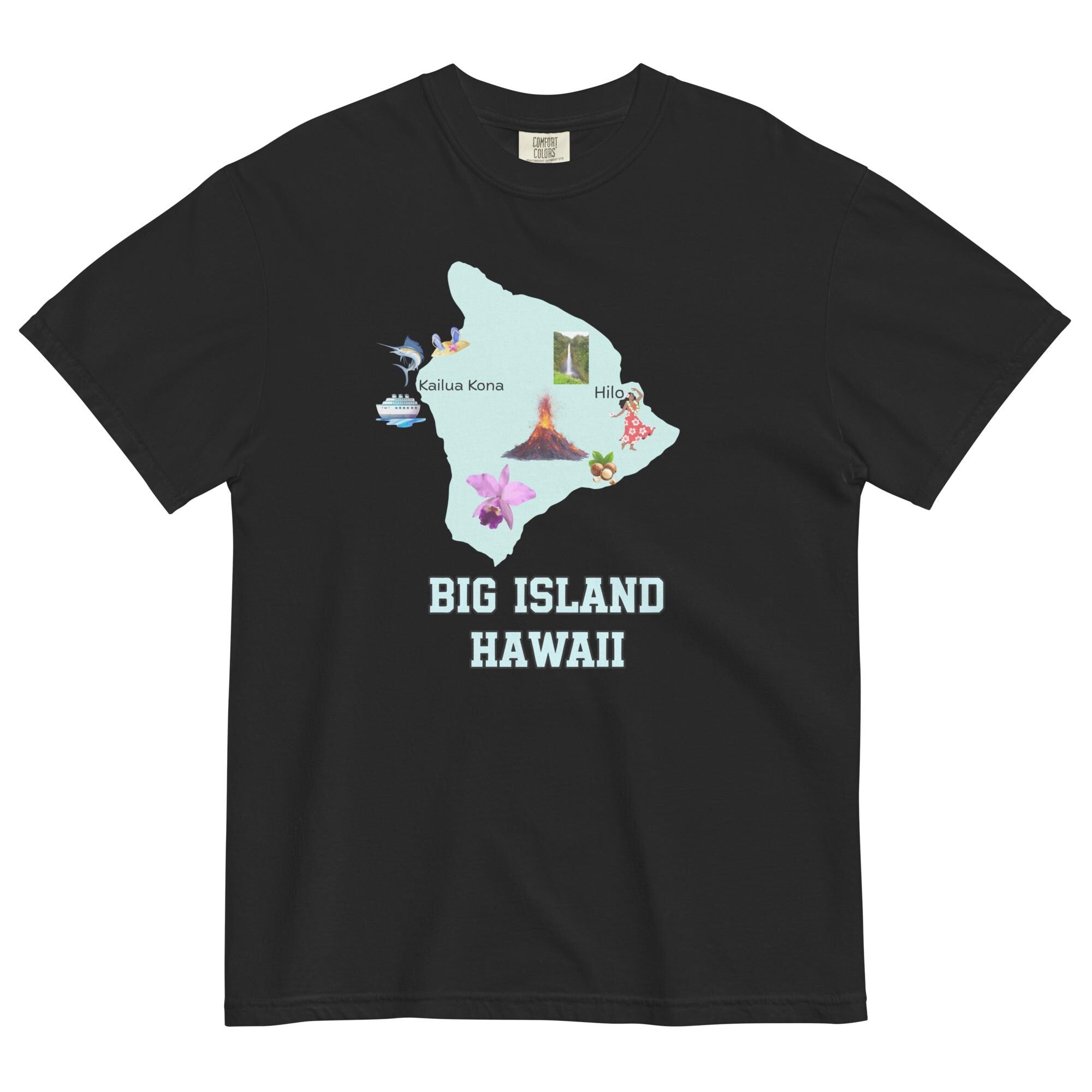 Big Island Hawaii Shirt Comfort Colors Hawaii t-shirt Hawaii Island map shirt Hawaii lover gift Hawaii vacation