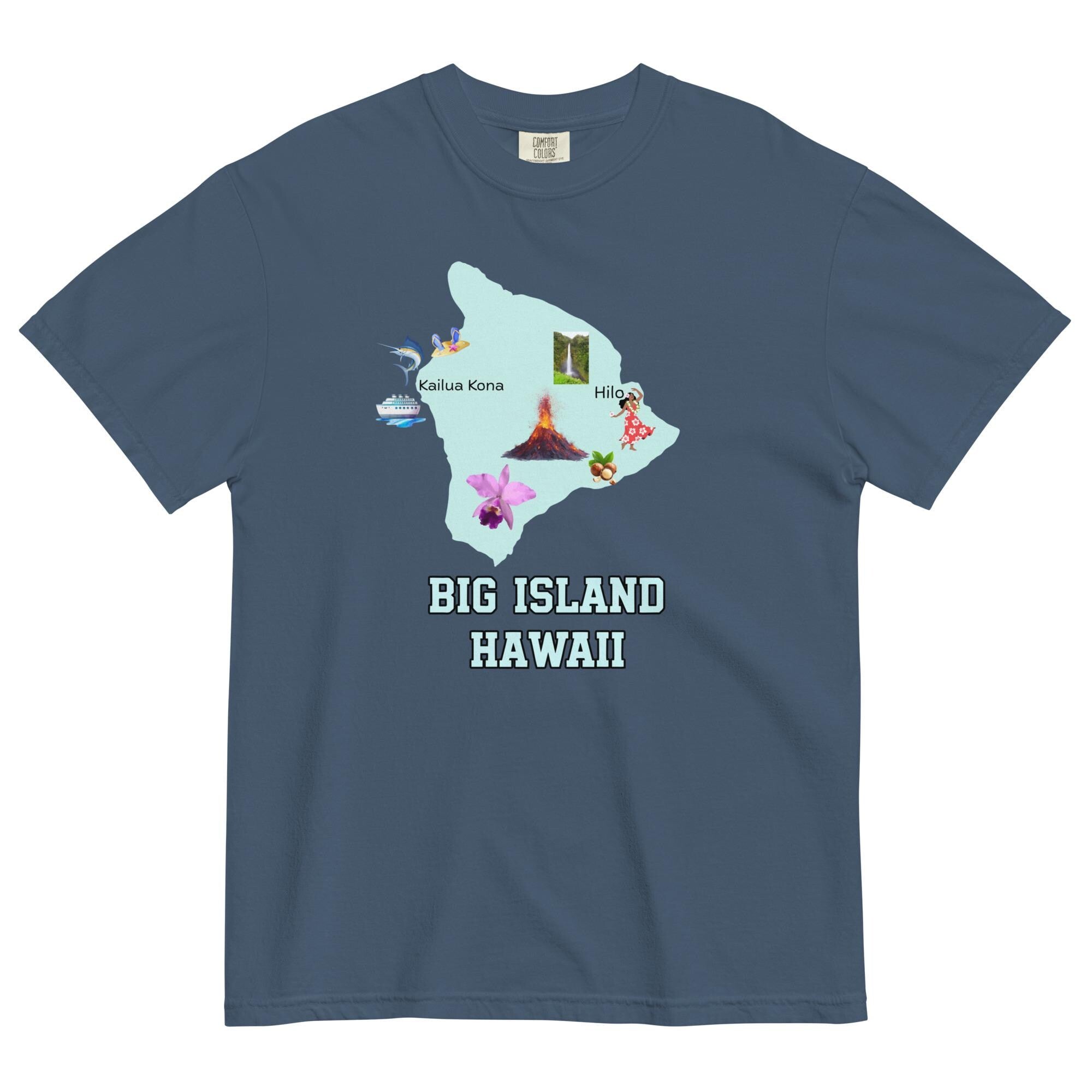 Big Island Hawaii Shirt Comfort Colors Hawaii t-shirt Hawaii Island map shirt Hawaii lover gift Hawaii vacation