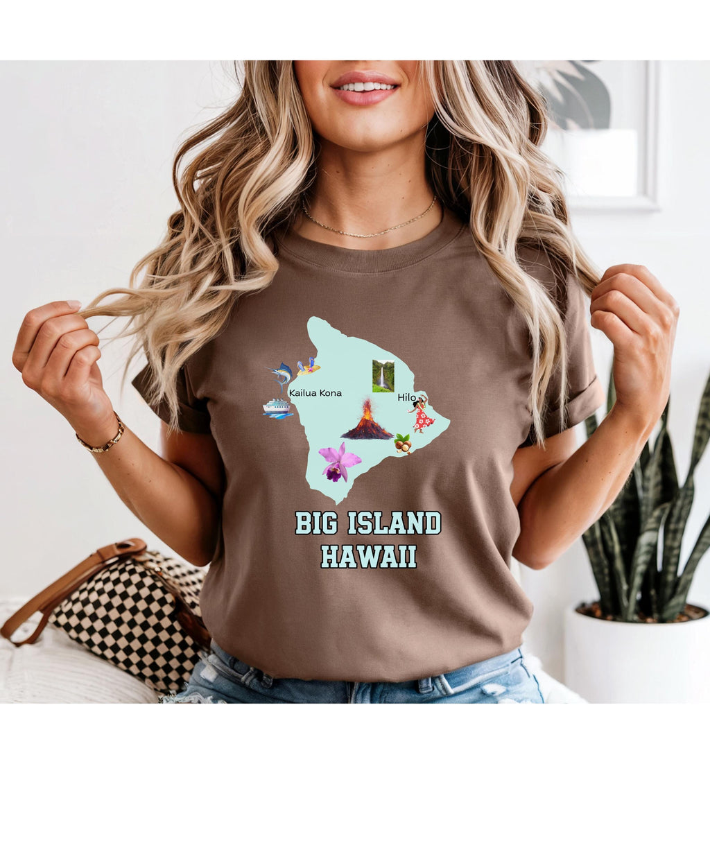 Big Island Hawaii Shirt Comfort Colors Hawaii t-shirt Hawaii Island map shirt Hawaii lover gift Hawaii vacation
