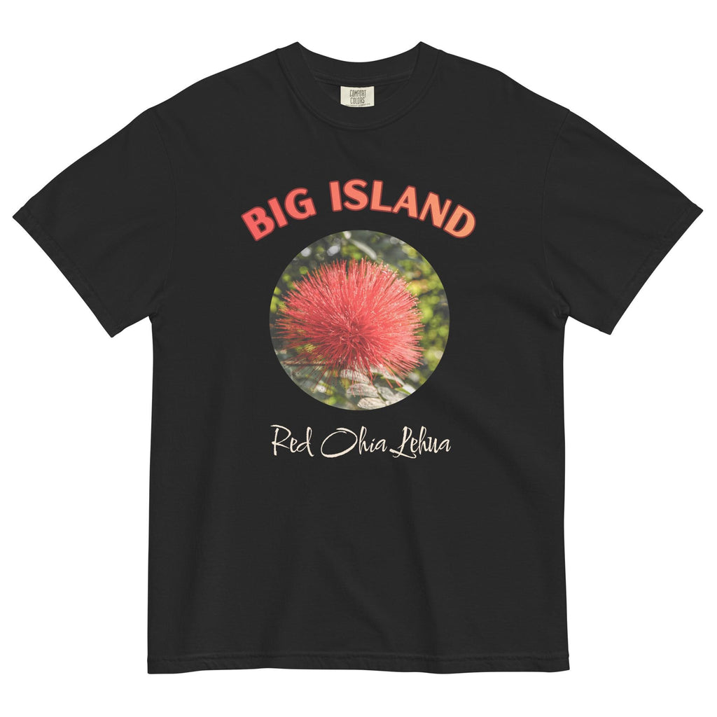 Big Island Hawaii flower Shirt Comfort Colors red ohia lehua blossom t-shirt Unisex garment-dyed heavyweight t-shirt