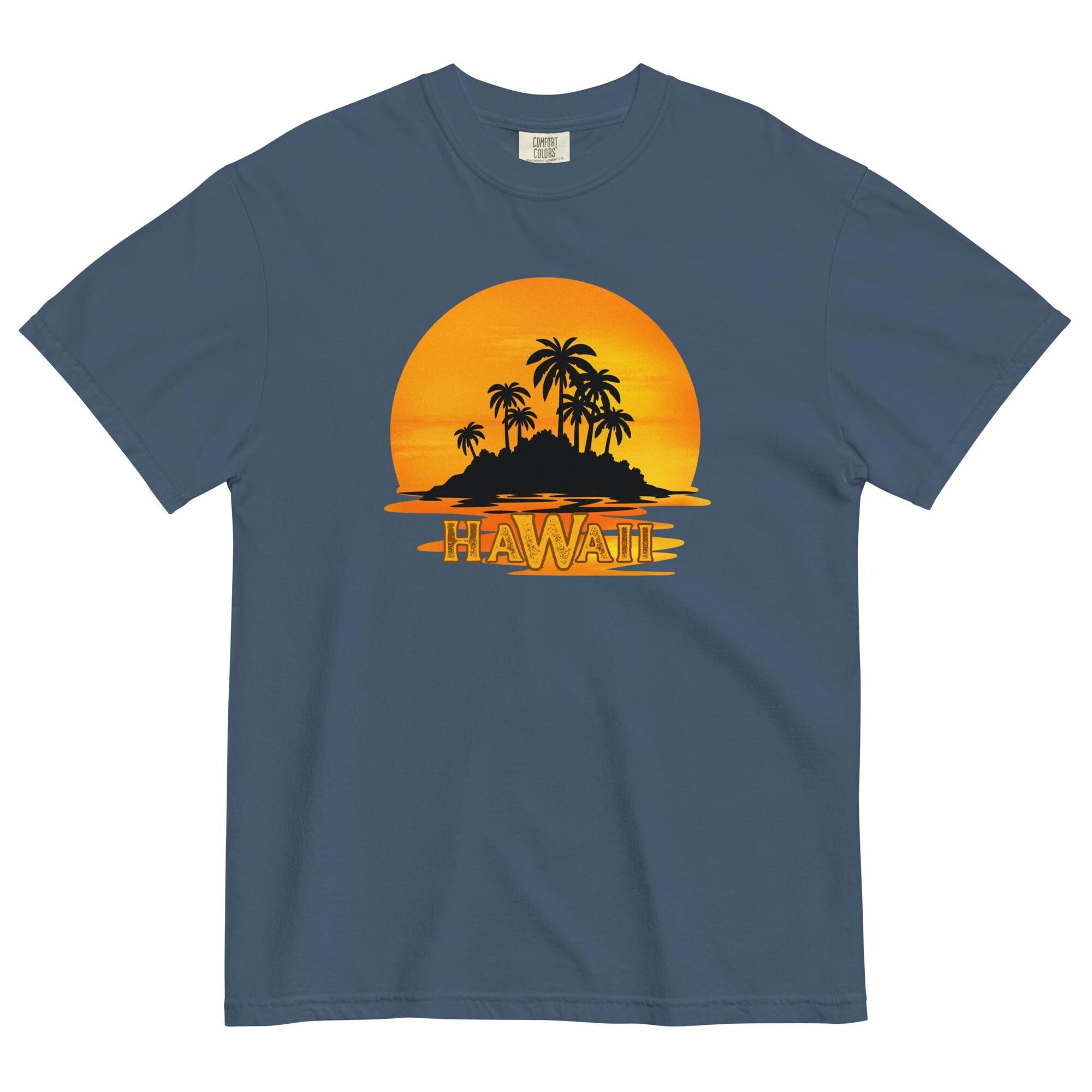 Hawaii Sunset Shirt Comfort Colors Hawaii t-shirt orange sunset tee Unisex garment-dyed t-shirt Hawaii vacation tee