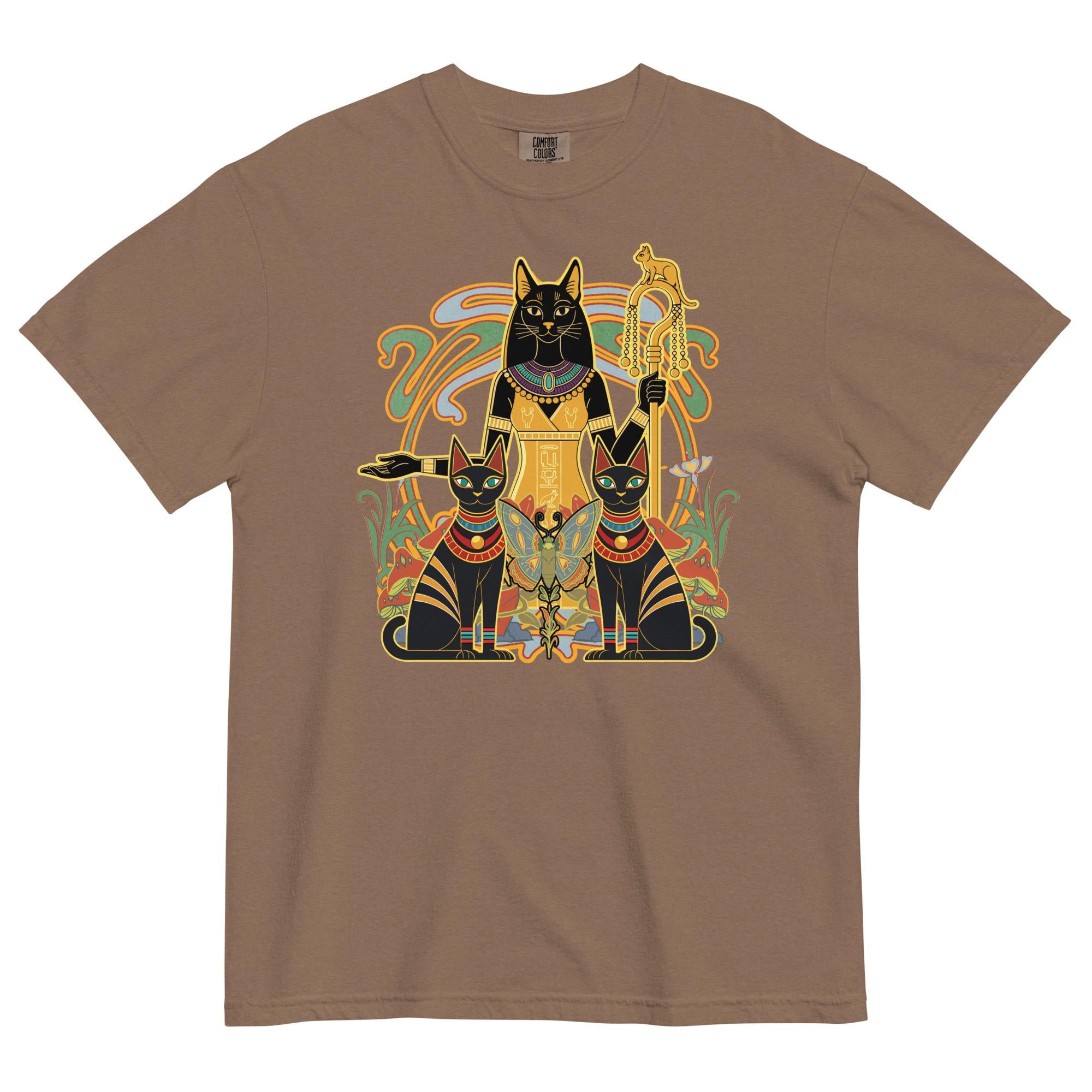 Egyptian Bastet Cat Goddess T-Shirt - Comfort Colors, Cat Lover Gift