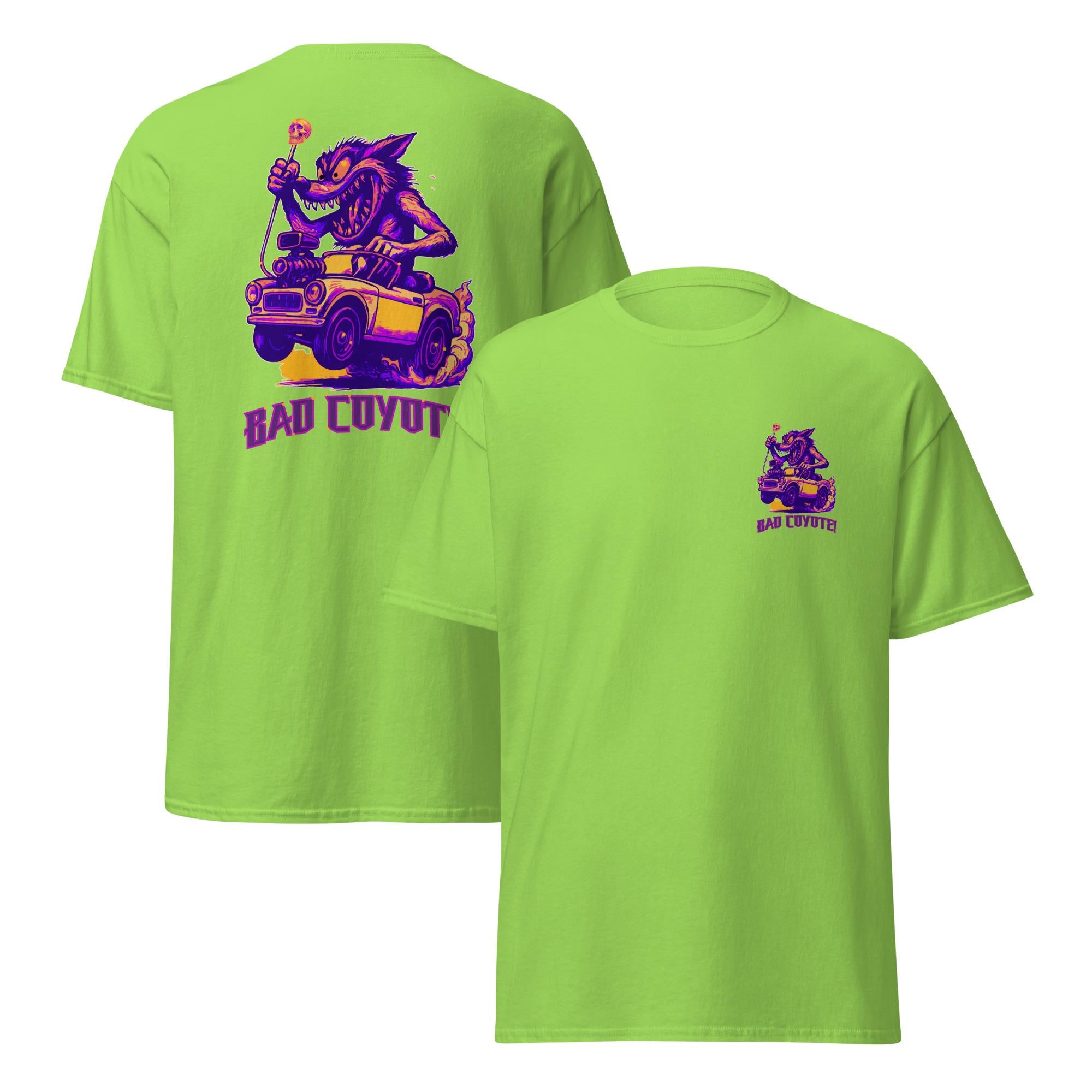 Funny Coyote Shirt Bad Coyote t-shirt front and back print cotton Unisex classic tee