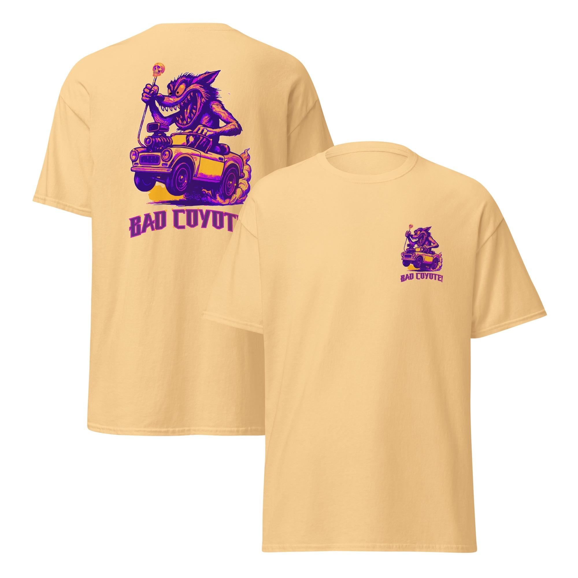 Funny Coyote Shirt Bad Coyote t-shirt front and back print cotton Unisex classic tee